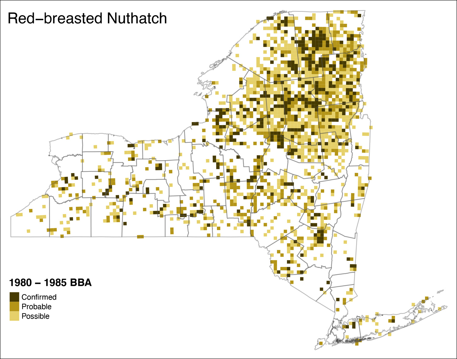 Red-breasted Nuthatch Atlas 1 Distribution