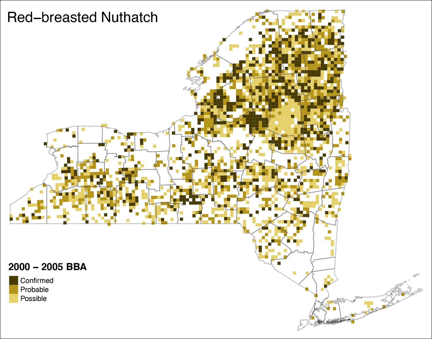 Red-breasted Nuthatch Atlas 2 Distribution