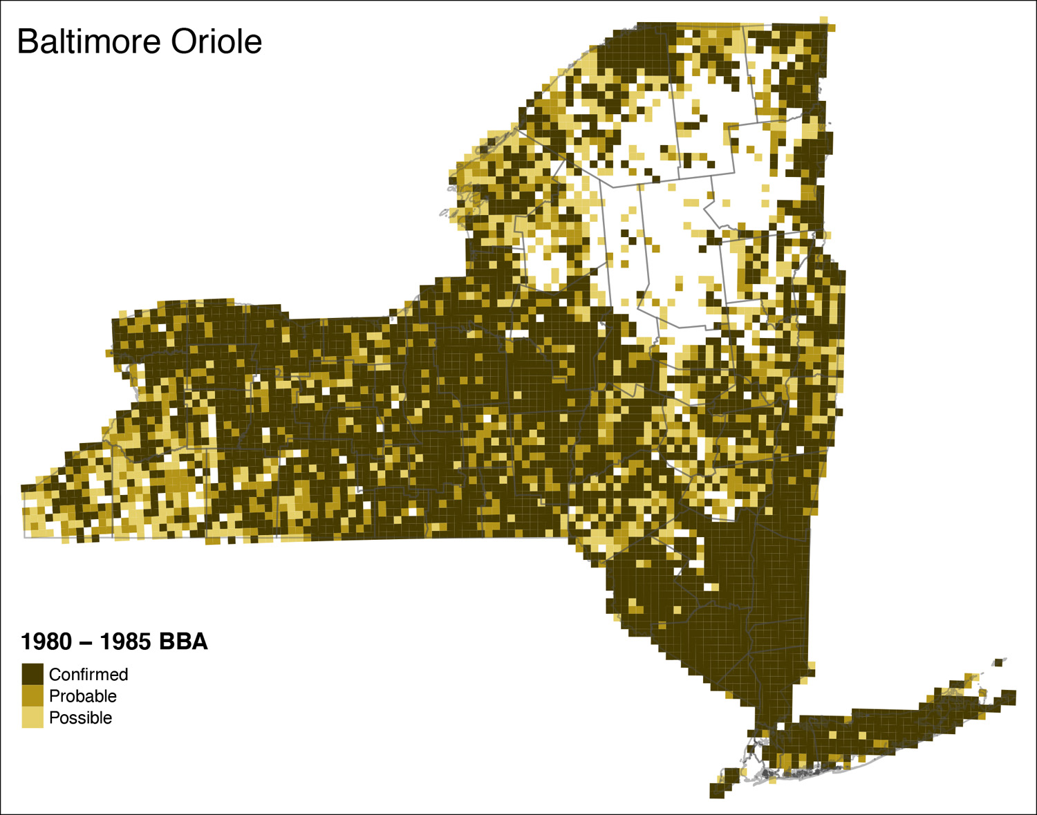 Baltimore Oriole Atlas 1 Distribution