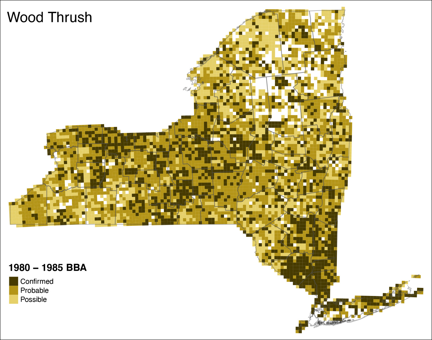 Wood Thrush Atlas 1 Distribution