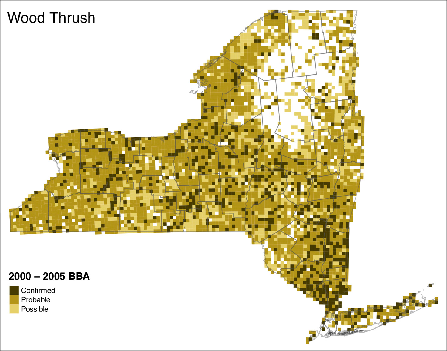 Wood Thrush Atlas 2 Distribution