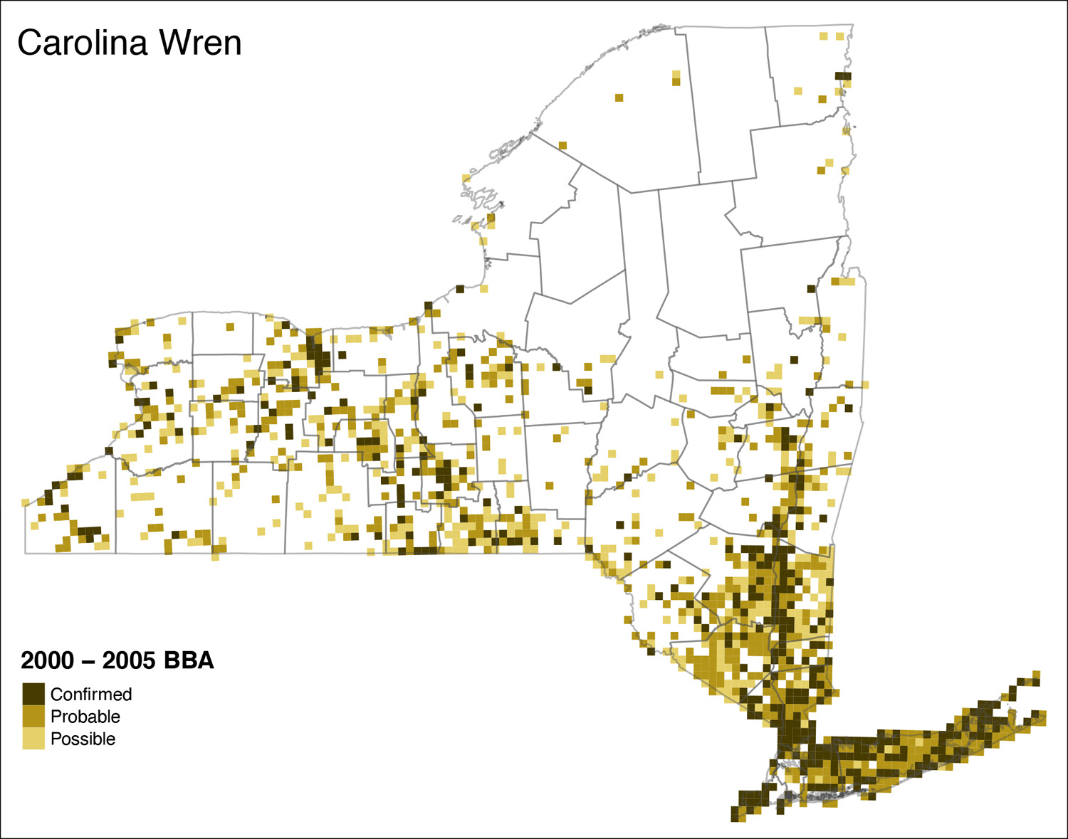 Carolina wren Atlas 2 map