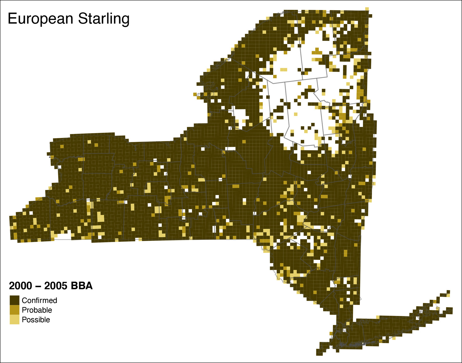 European Starling Atlas II Map